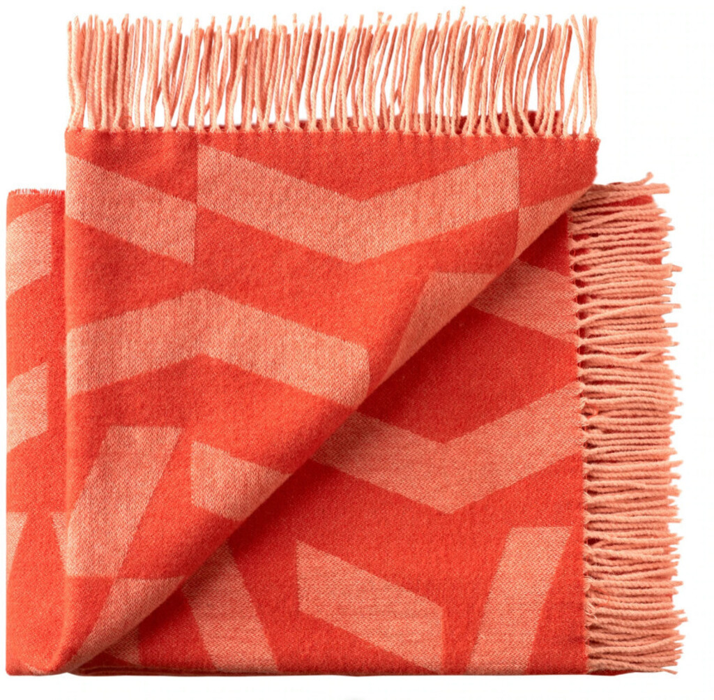 Silkeborg Uldspinderi Dashes Plaid X Cm Orange Rose Plaider