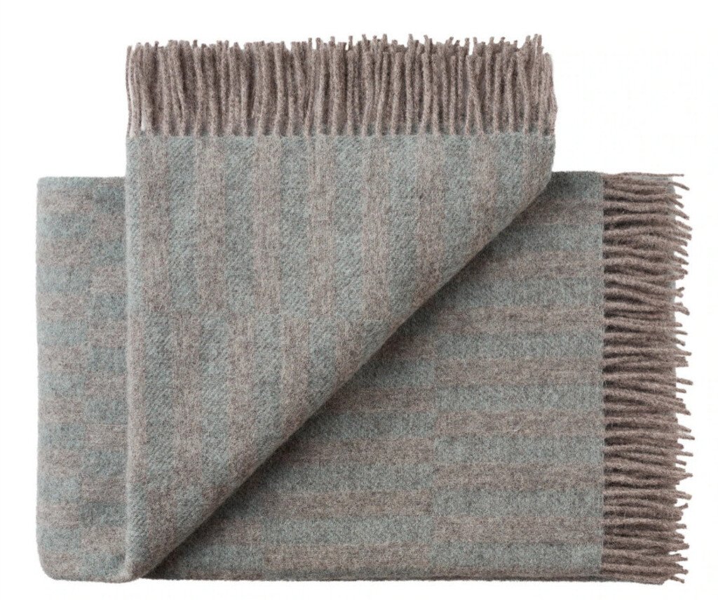 Silkeborg Uldspinderi Stockholm Plaid X Cm Stone Blue Plaider