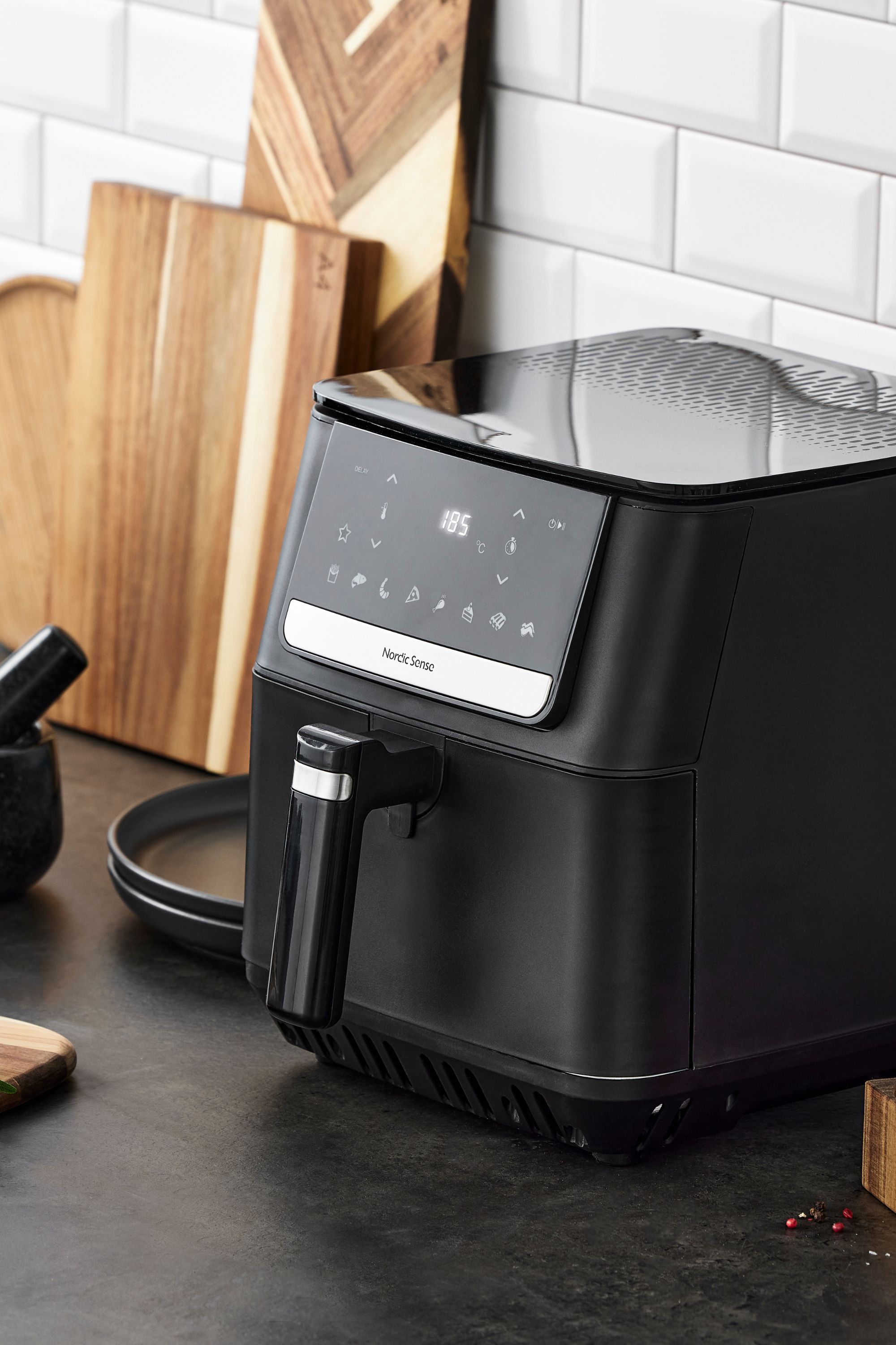 Nordic Sende Heißluftfritteuse Schwarz