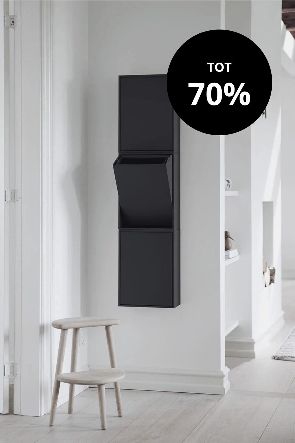 Recollector afvalscheiding zwart