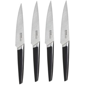 Risvig Design Acutus Steakmesser 4er Set, Stahl, rostfrei
