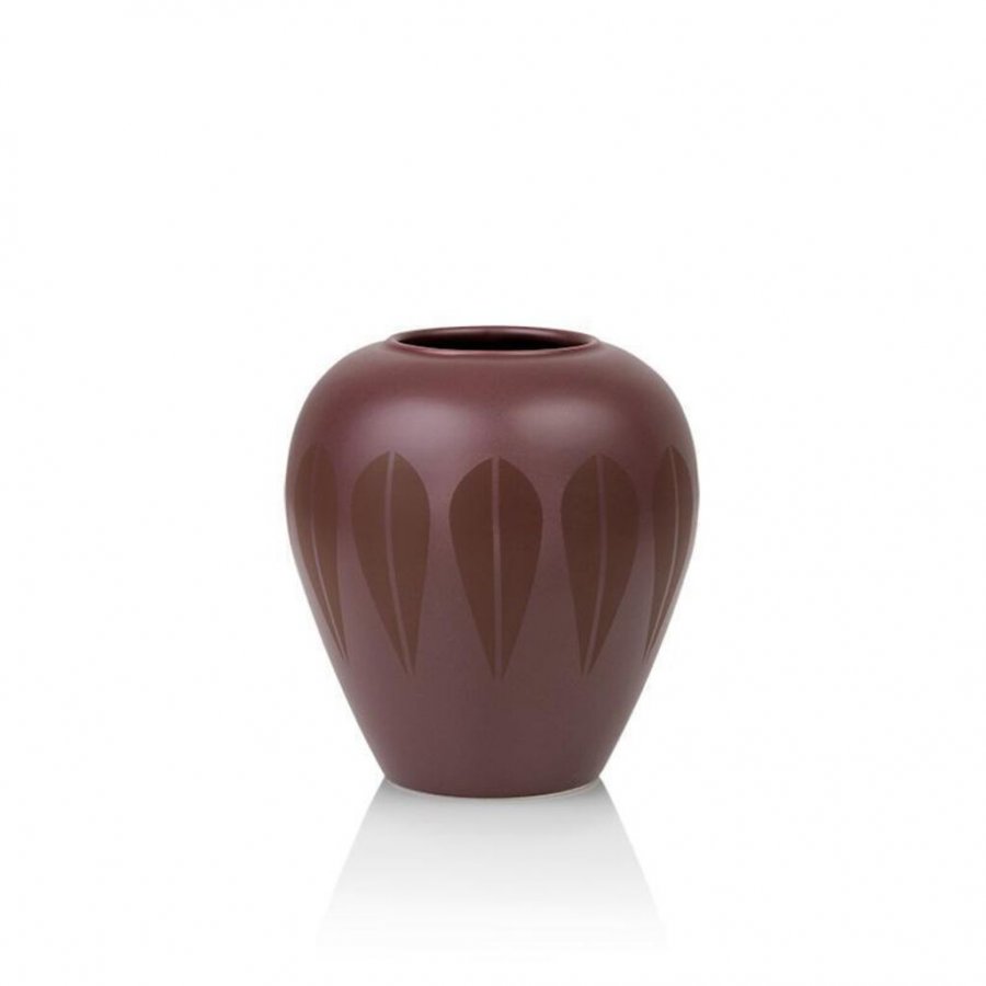 Lucie Kaas Lotus Vase 17 cm, Mørkerød