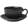 Lucie Kaas Lotus Teetasse m. Untertasse, 0,22 L, Schwarz