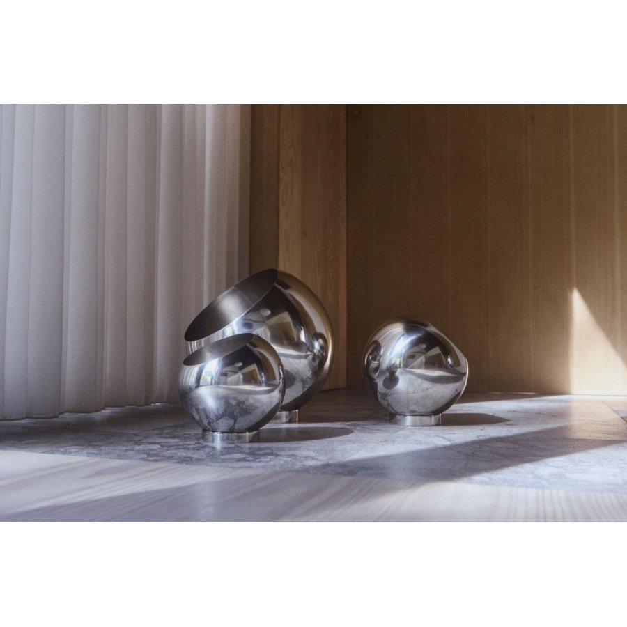 AYTM GLOBE Blumentopf H32,2 cm, Silber
