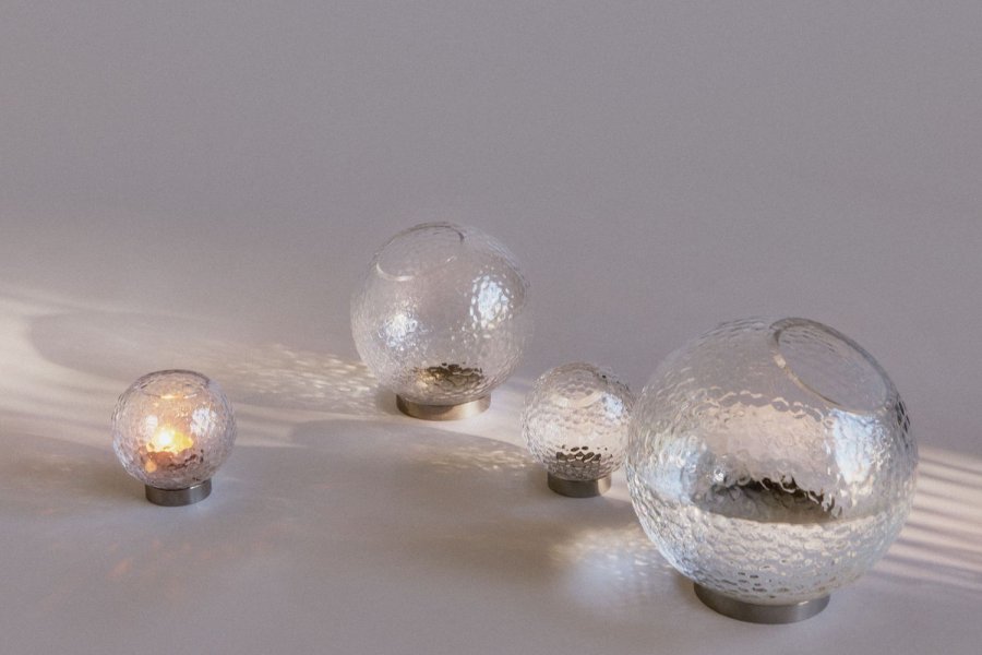 AYTM GLOBE BUBBLES Vase H17 cm, Klar