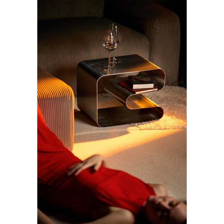 AYTM CURVA SOLID Hocker H43,2 cm, Silber