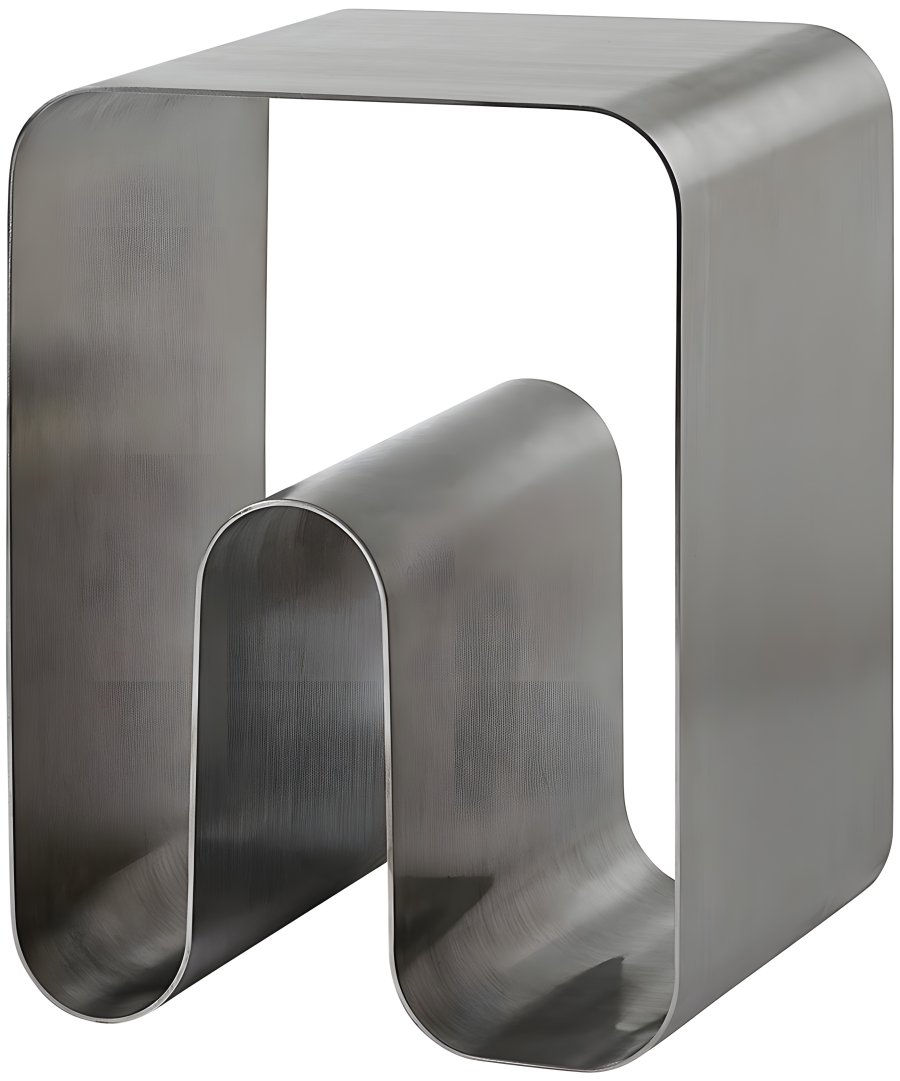 AYTM CURVA SOLID Hocker H43,2 cm, Silber