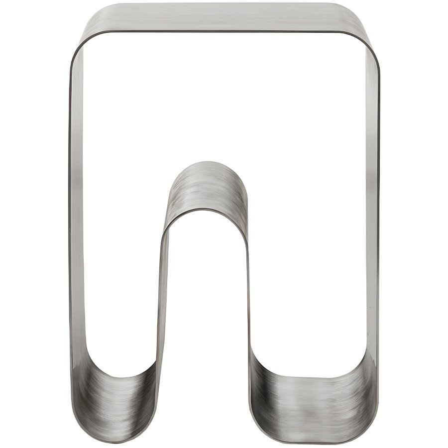 AYTM CURVA SOLID Hocker H43,2 cm, Silber