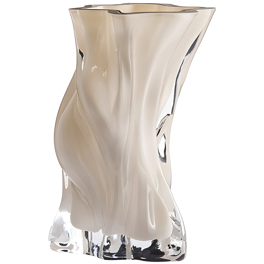 AYTM VENA Vase H24,5 cm, Dark Cream