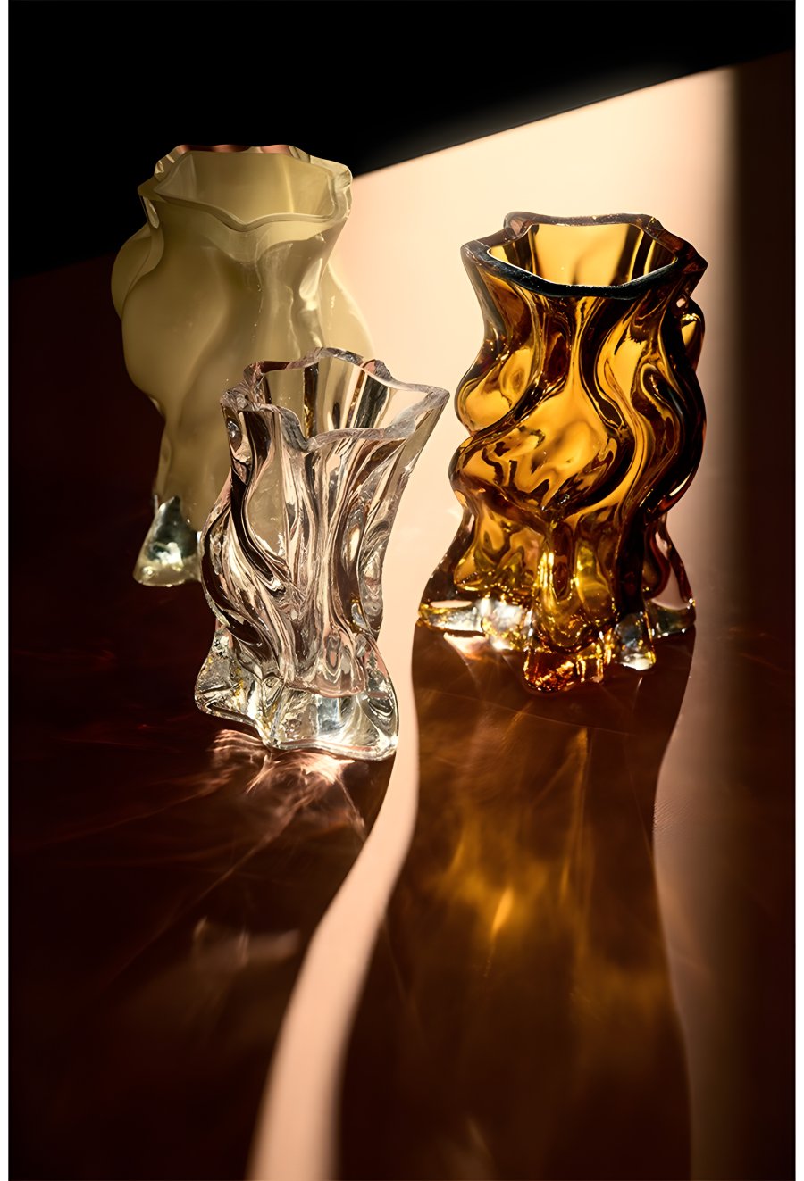 AYTM VENA Vase H24,5 cm, Amber