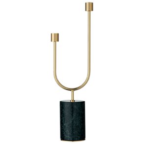AYTM GRASIL Lysestage H43,5 cm, Forest/Guld