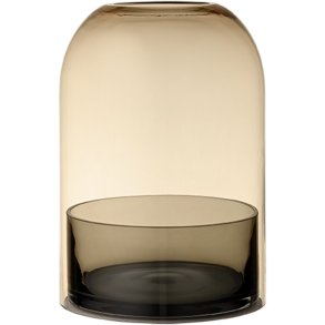 AYTM TOTA Lanterne H23 cm, Amber/Sort