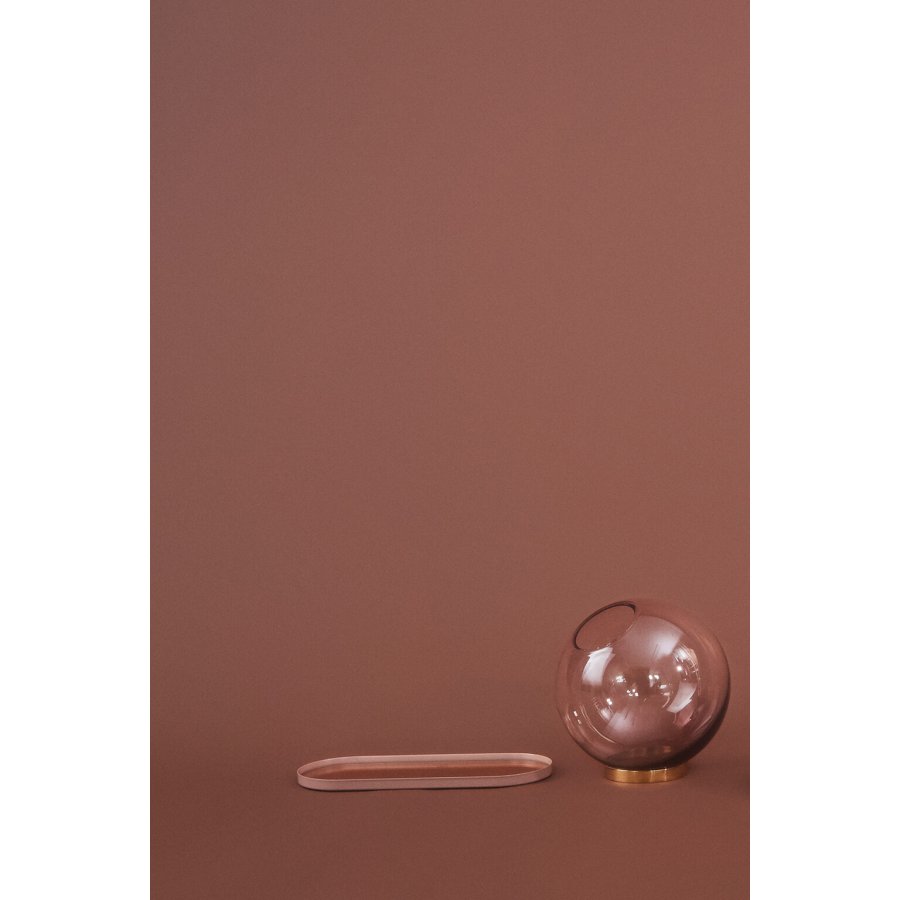 AYTM GLOBE Vase m. Fod H17 cm, Rosa/Guld