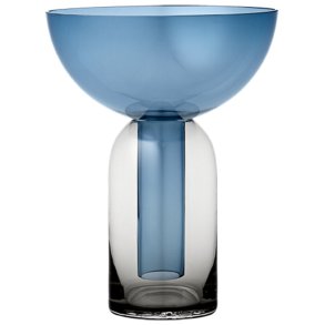 AYTM Torus Vase H19.5 cm, Schwarz/Navy