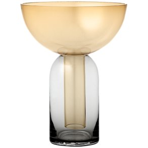 AYTM Torus Vase H19.5 cm, Schwarz/Bernstein