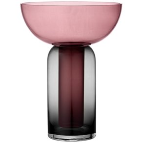 AYTM Torus Vase H33 cm, Schwarz/Rosa