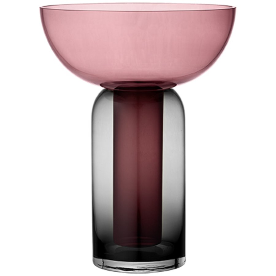 AYTM Torus Vase H33 cm, Schwarz/Rosa