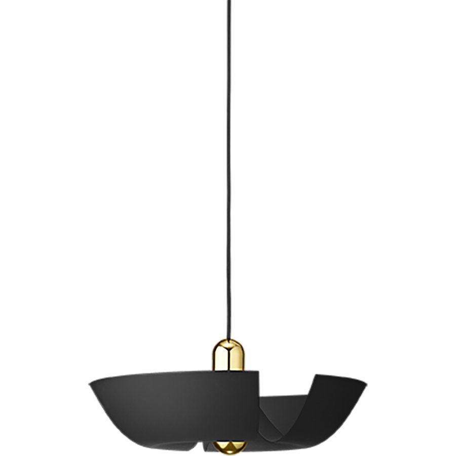 AYTM Cycnus Pendelleuchte 45 cm, Schwarz/Gold