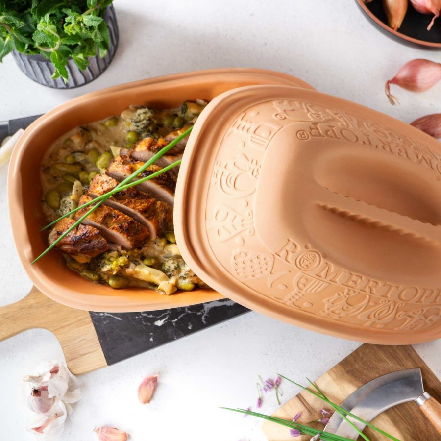 R&ouml;mertopf Classic Stegeso 23x34,5 cm, Terracotta