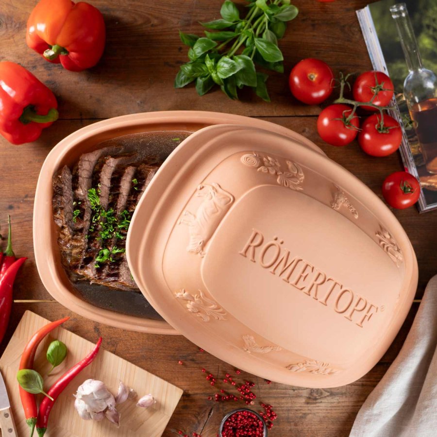R&ouml;mertopf Rustico Stegeso 28x39,5 cm, Terracotta