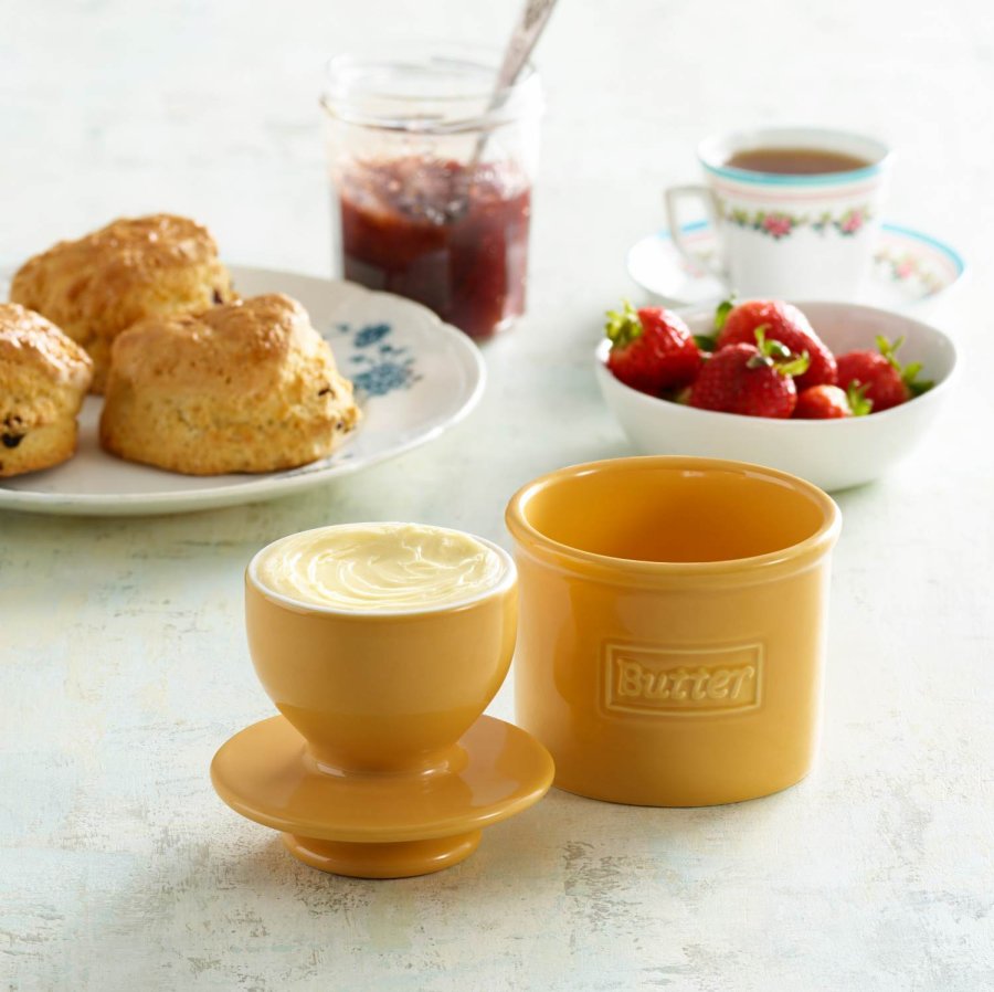 Butter Bell Cafe Retro Sm�rklokke H10,7 cm, Golden Yellow