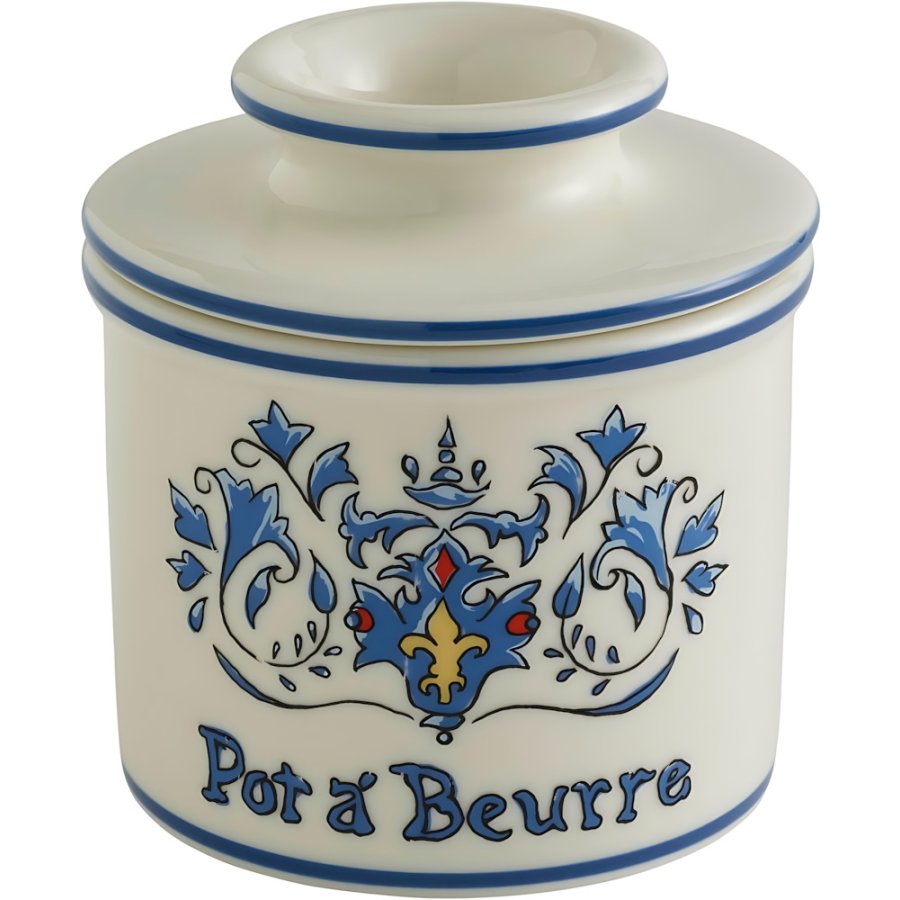 Butter Bell Art Nouveau Sm�rklokke H10,7 cm, Hvid/Bl�