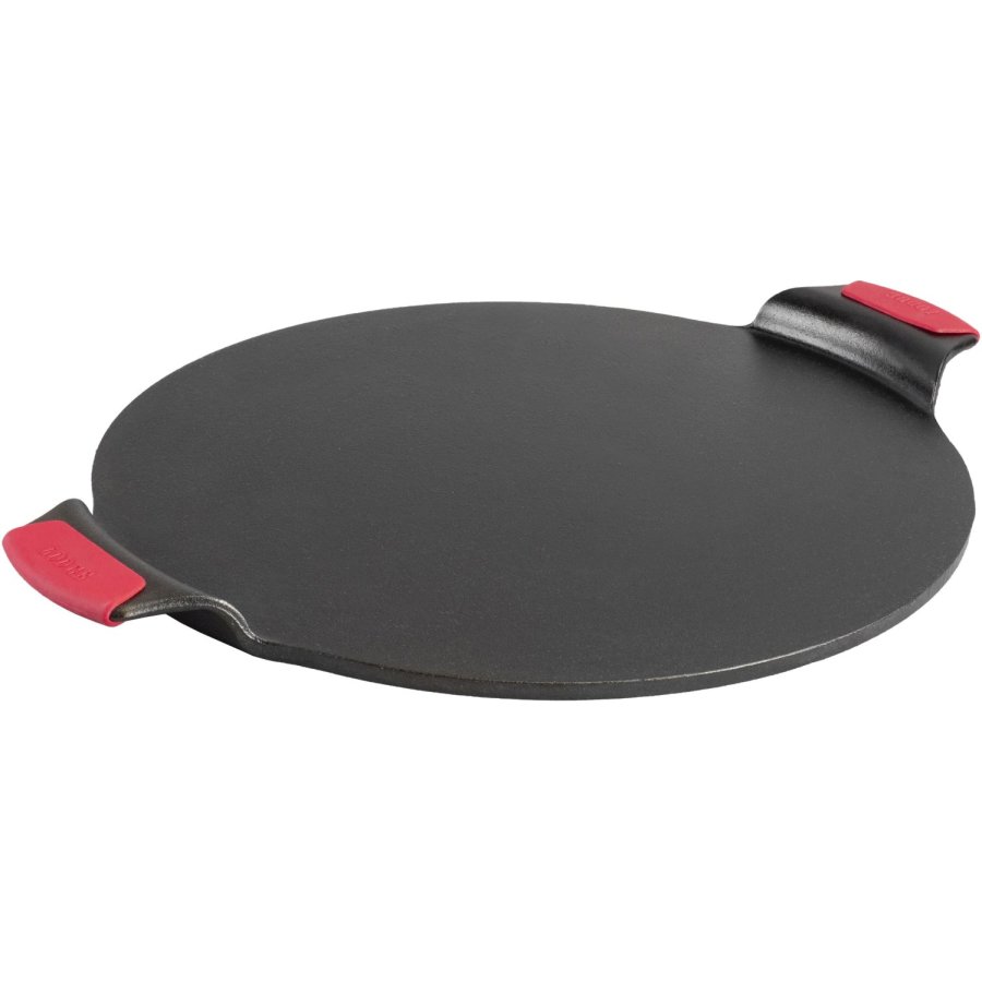 Lodge Pizzasteen met Siliconen Handvat �38,1, Zwart