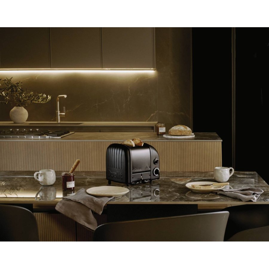 Dualit Classic Newgen Toaster 2 Slice, Mattschwarz