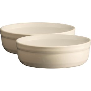 Emile Henry Ramekin 2 stk. �13 cm, Creme