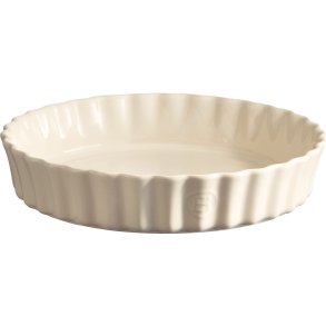 Emile Henry T�rteform �24 cm, Creme