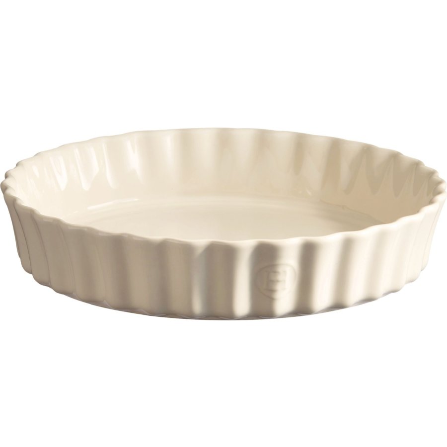 Emile Henry T�rteform �24 cm, Creme