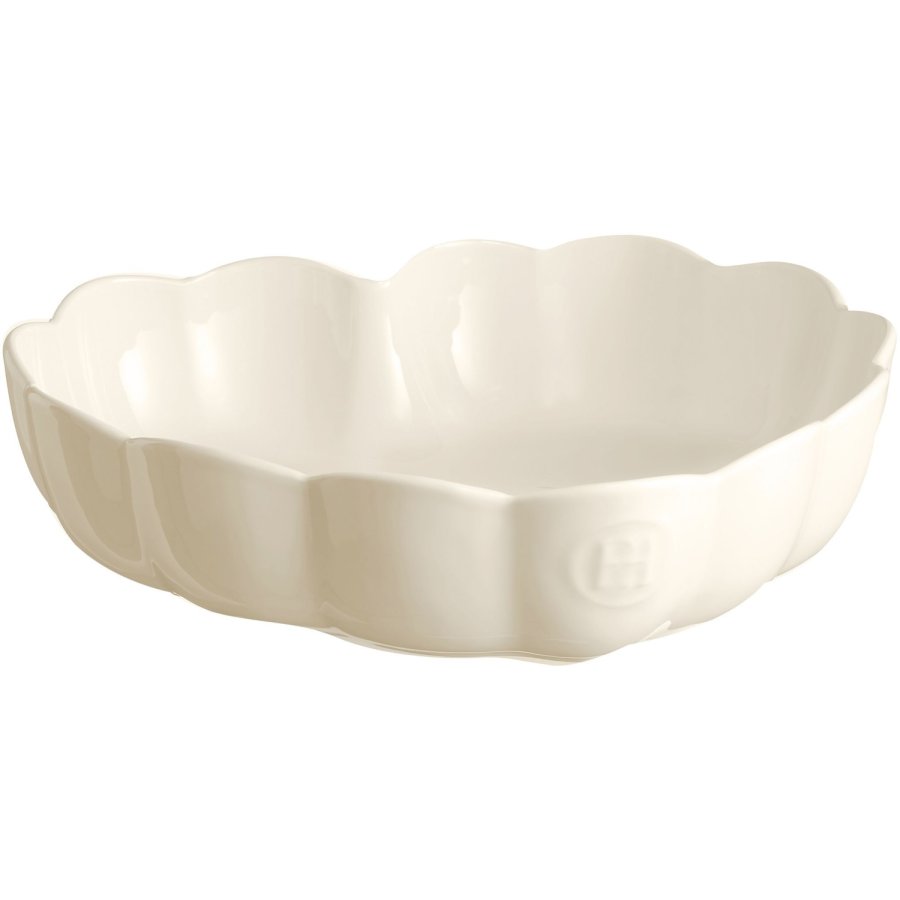 Emile Henry Madeleine Bageform Hjerteformet 24,5x26,5 cm, Creme