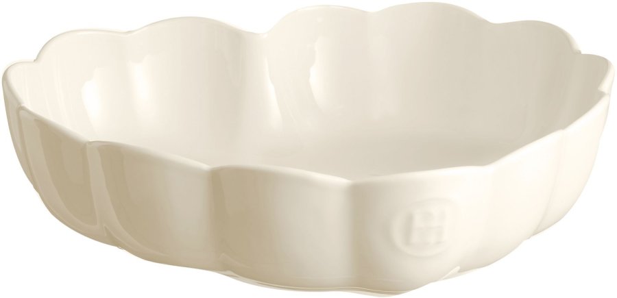 Emile Henry Madeleine Bageform Hjerteformet 24,5x26,5 cm, Creme