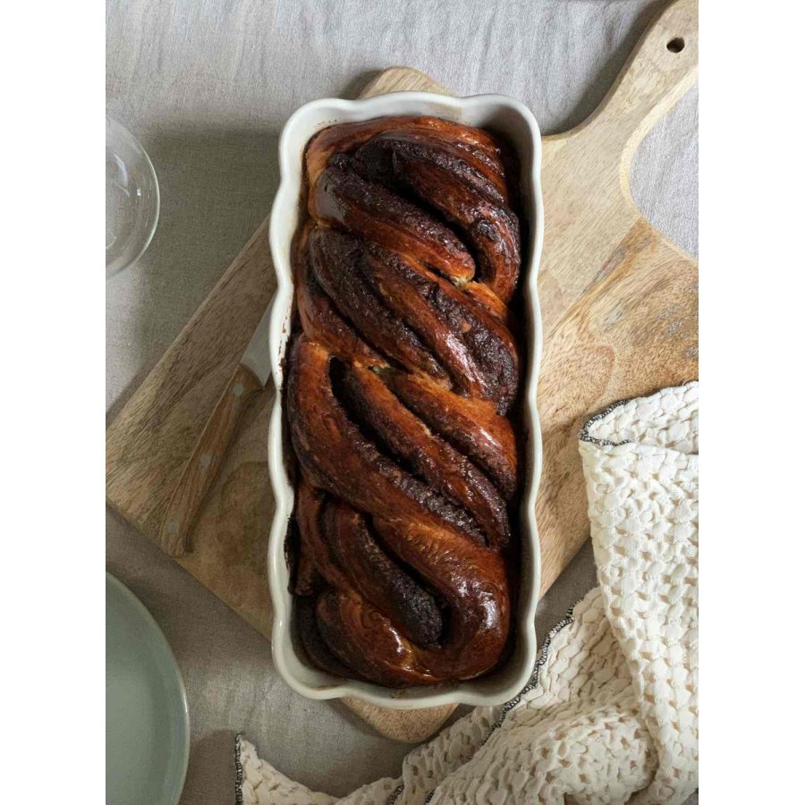 Emile Henry Madeleine Br�dform 13,5x29 cm, Creme