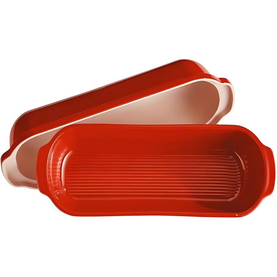 Emile Henry Br�dform 16x39,5 cm, R�d