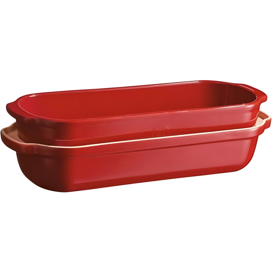 Emile Henry Br�dform 16x39,5 cm, R�d