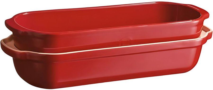 Emile Henry Br�dform 16x39,5 cm, R�d