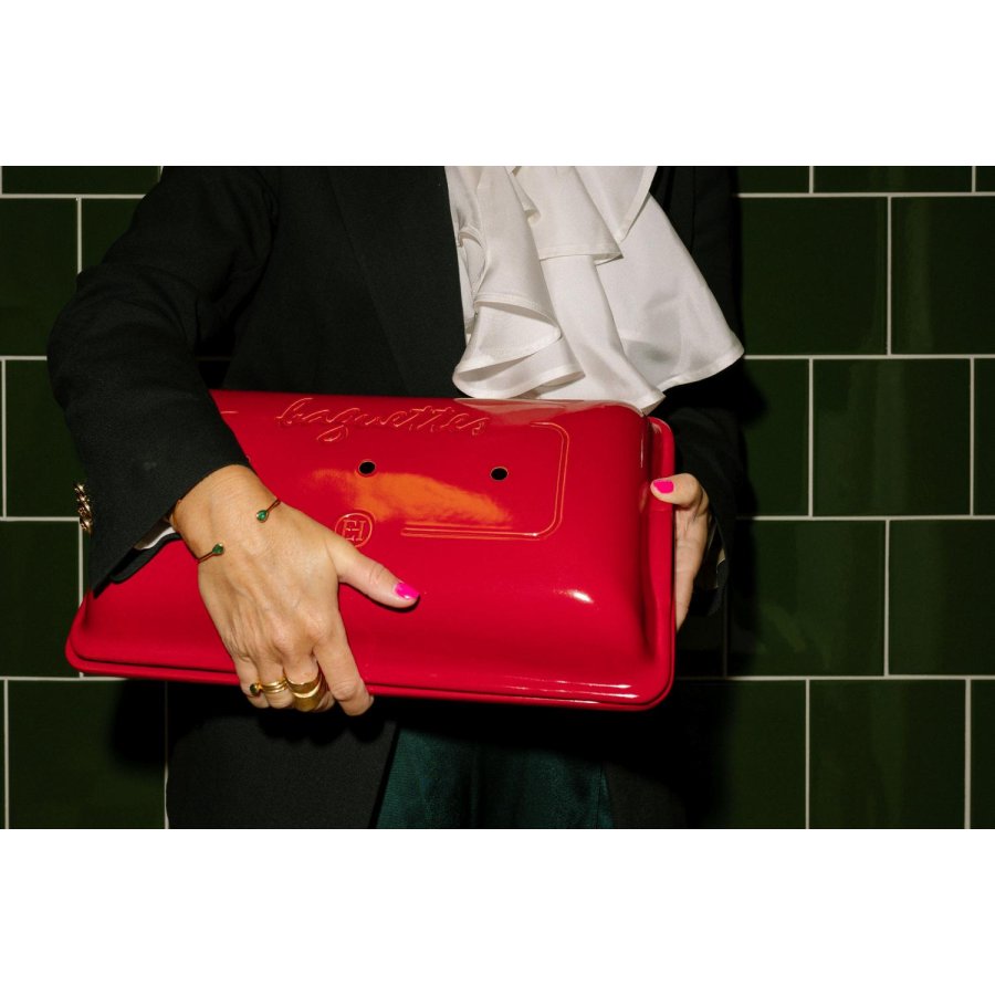 Emile Henry Br�dform til Baguette 23x39,5 cm, R�d
