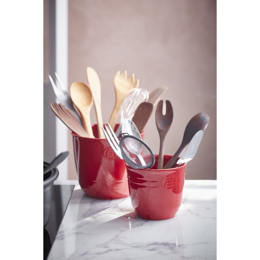 Emile Henry Redskabskrukke H16,5 cm, R�d