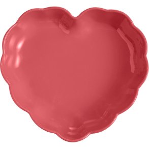 Emile Henry Madeleine Bageform Hjerteformet 24,5x26,5 cm, Bubblegum