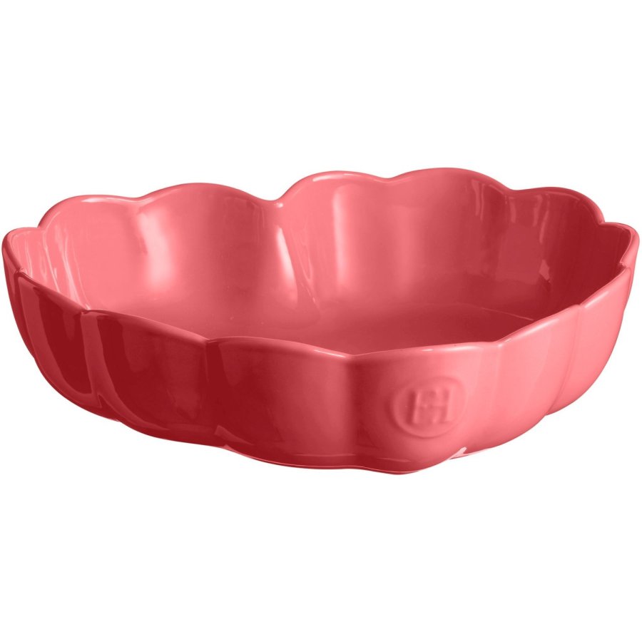 Emile Henry Madeleine Bageform Hjerteformet 24,5x26,5 cm, Bubblegum
