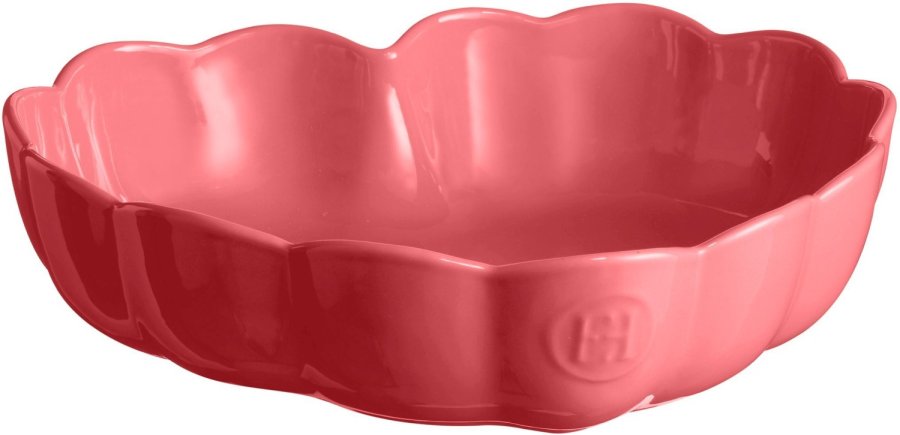 Emile Henry Madeleine Bageform Hjerteformet 24,5x26,5 cm, Bubblegum