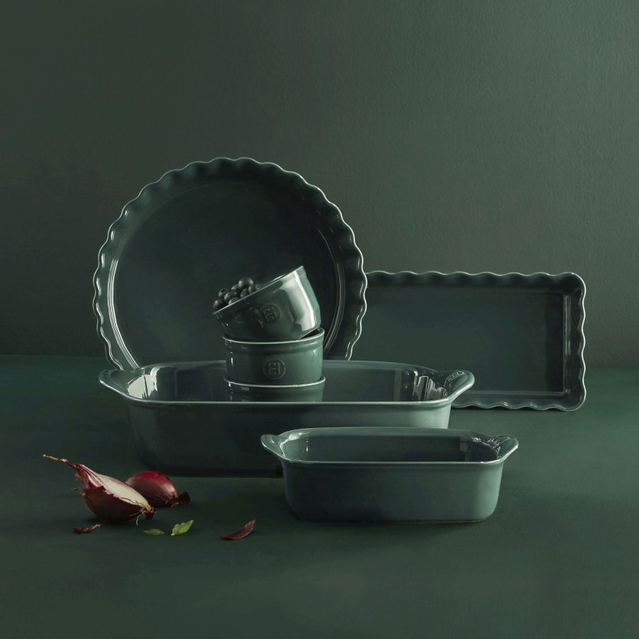 Emile Henry T�rteform �29 cm, Petrol