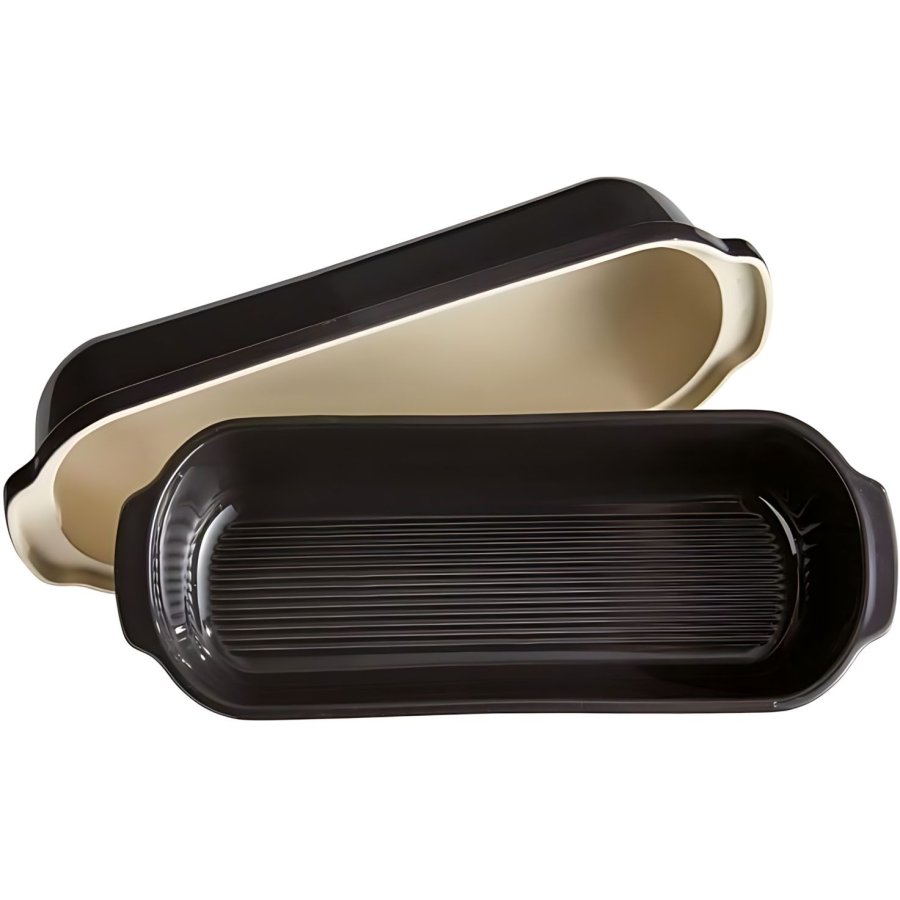Emile Henry Br�dform 16x39,5 cm, Sort