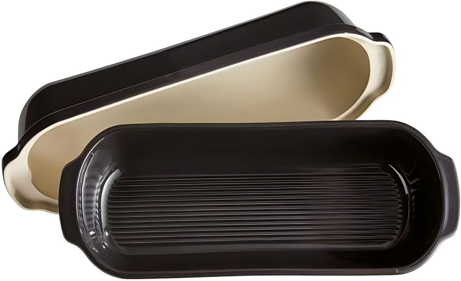 Emile Henry Br�dform 16x39,5 cm, Sort