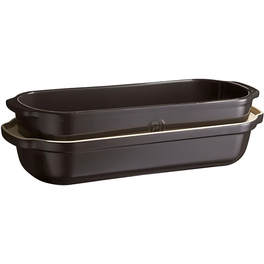 Emile Henry Br�dform 16x39,5 cm, Sort