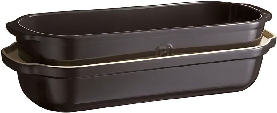 Emile Henry Br�dform 16x39,5 cm, Sort