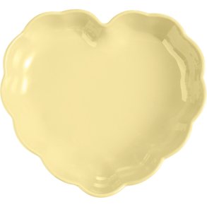 Emile Henry Madeleine Bageform Hjerteformet 24,5x26,5 cm, Vanilje