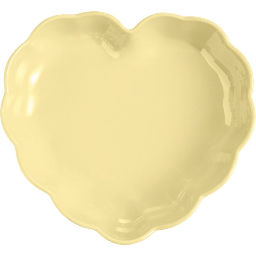 Emile Henry Madeleine Bageform Hjerteformet 24,5x26,5 cm, Vanilje