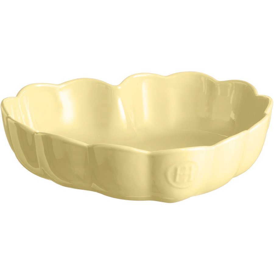 Emile Henry Madeleine Bageform Hjerteformet 24,5x26,5 cm, Vanilje
